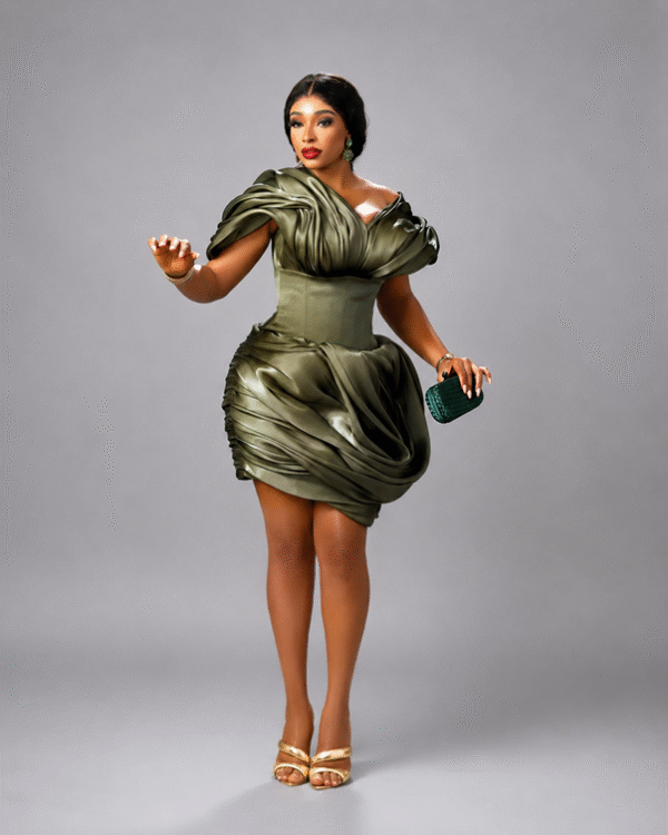 Sculpted Sage dress